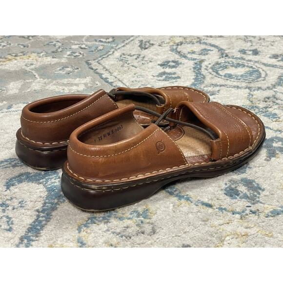 Born Womens Sandals Size 7 Brown Leather - Picture 6 of 10